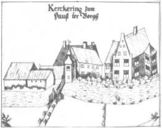 Zeichnung von Haus Borg um 1800