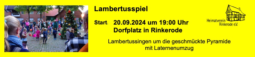 Plakat Lambertusspiel 2024 des Heimatvereins Rinkerode